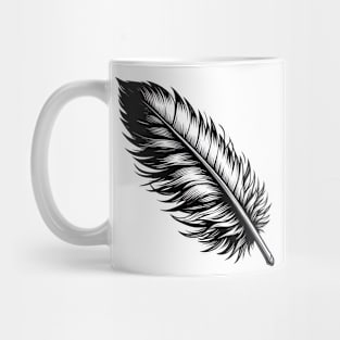 Black feather Mug